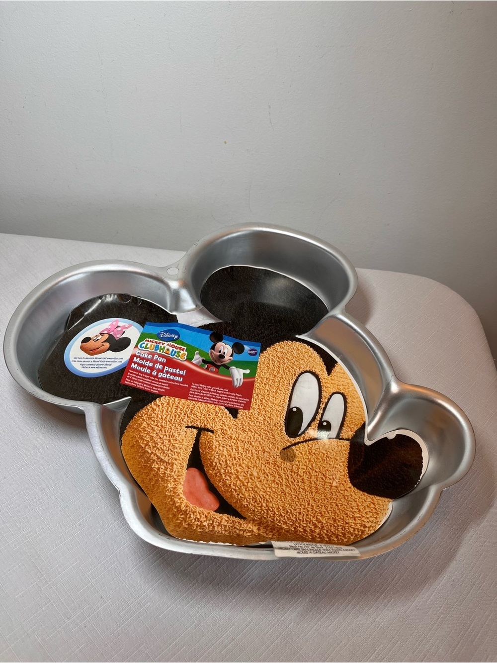 New Disney Mickey Mouse Face Cake Pan - Silver